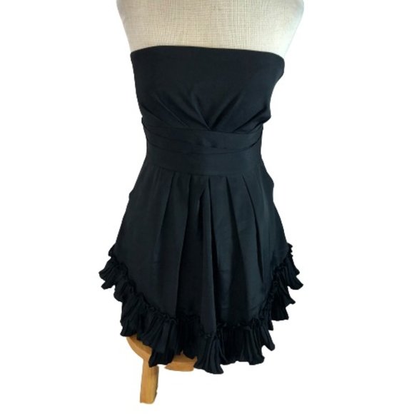 BCBGeneration Dresses & Skirts - BCBGeneration Mini Ruffled Strapless Little Black